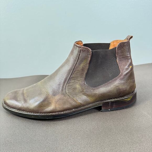 Johnston & Murphy Hartley Leather Chelsea Boots Mens Size 10M Brown Ccushioned - Picture 1 of 8